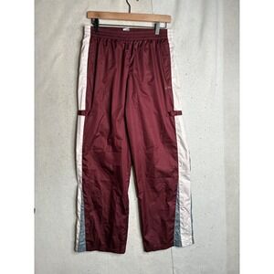 C9 by Champion Mens XL Maroon Track Pants Mesh Lined Windbreaker Zipper Leg